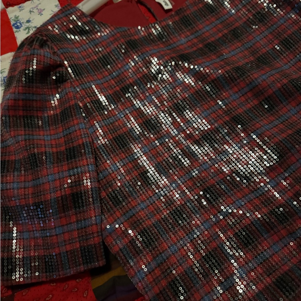 Glam Red and Black Plaid Romper - Picture 4 of 7